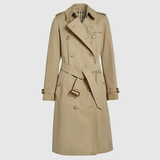BURBERRY Women's KENSINGTON Kensington Long Trench Coat 8045288 HONEY
