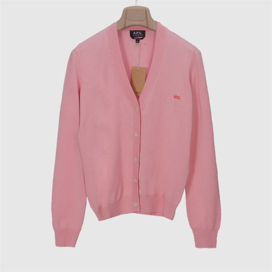 μνμ BELLA Logo Embroidered Cardigan COEZJ F22249 FAA PINK