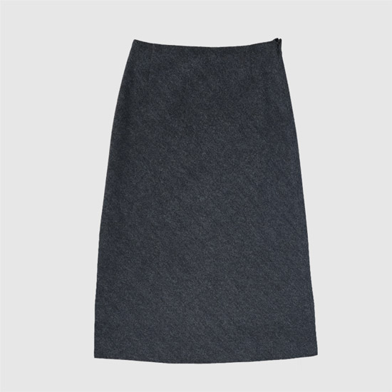 메종 마르지엘라 여성 울 미디 스커트 SI0MA0001 S53338 855F DARK GREY MELANGE
