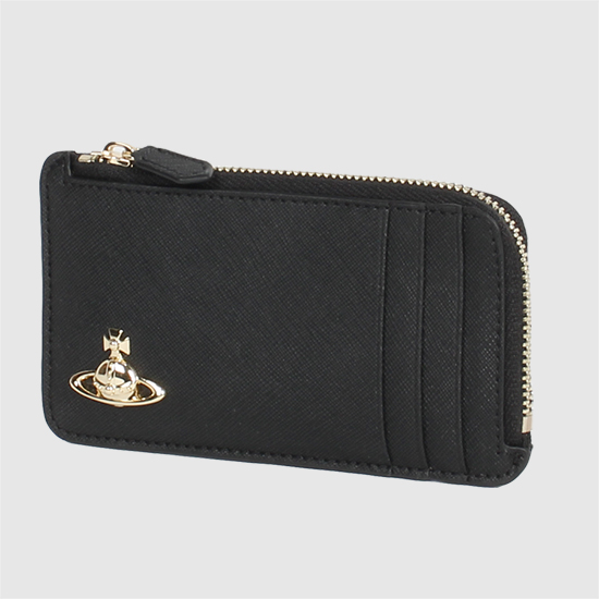 ๋น๋น์์จ์คํธ์ฐ๋ Saffiano Zipper Card Wallet 5112001FU S000B N401 BLACK
