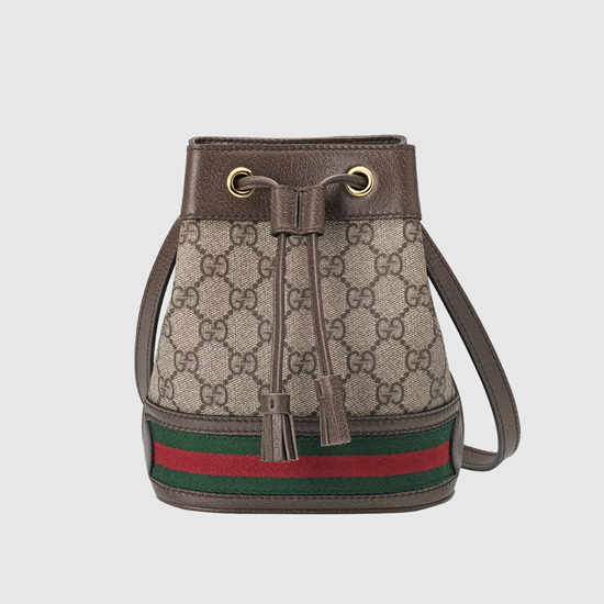 구찌 OPHIDIA 오피디아 미니 GG 버킷백 550620 96I3B 8745 BEIGE/BROWN/EBONY GG
