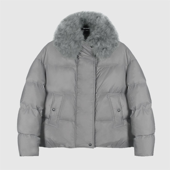 ์ด๋ธ์ด๋ก๋ชฌ ๋จ์ค์ธ Trimmed Down Padded Jacket FV05661M07W A9055 CHARCOAL