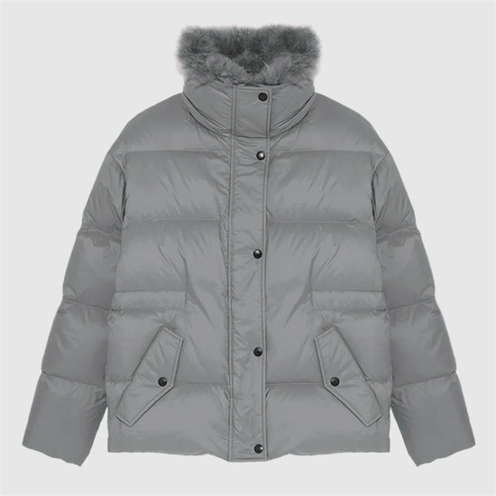 ์ด๋ธ์ด๋ก๋ชฌ ๋จ์ค์ธ Trimmed Down Padded Jacket FV02565M07W A9055 CHARCOAL