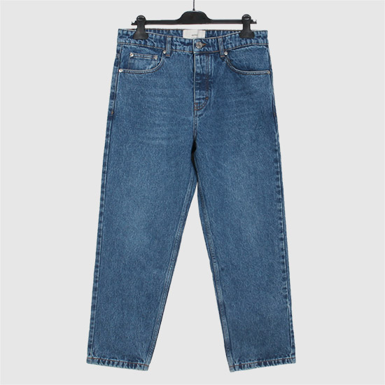 Army Men's ํ
์ดํผ๋ Fit Denim Pants HTR103 DE0031 480 USED BLUE