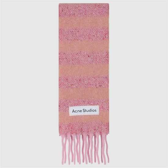 ์ํฌ๋ค Stripe Alpaca Muffler CA0358 BI0 BRIGHT PINK / OLD PINK