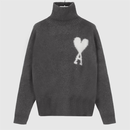 Off White Army de ๊พํ ํผ๋ Neck Sweater UKS425 KN0032 061 DARK GREY