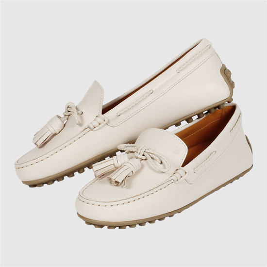 토즈 여성 고미노 가죽 모카신 XXW10L0JA70N6M C019 LIGHT BEIGE