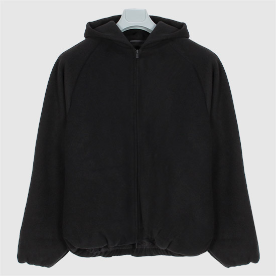 ํผ์ด์ค๋ธ๊ฐ Essential Brushed Hoodie Bomber 202HO246250F BLACK