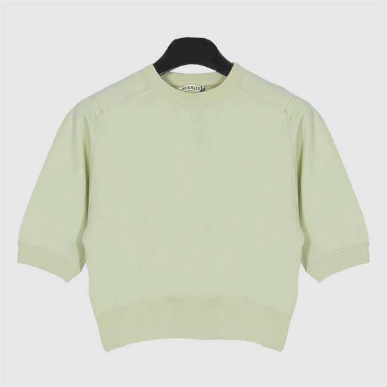 μ€λΌλ¦¬ Women's Elastic High κ²μ΄μ§ Short Sleeve Sweat A25SP04NU PISTACHIO