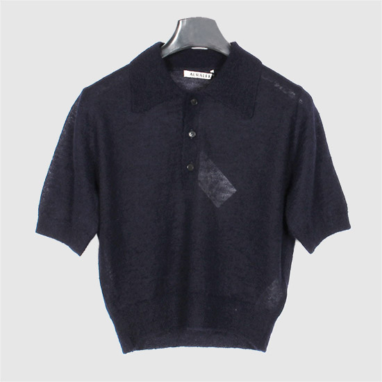 μ€λΌλ¦¬ Women's ν€λ Mohair μμ΄ Polo Knit A25SP05FG NAVY