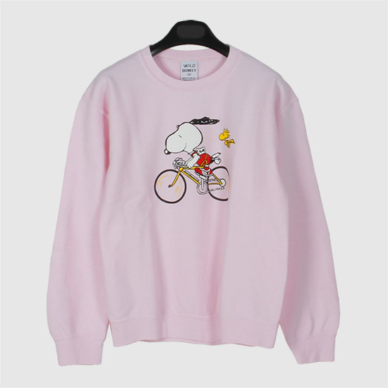 μμΌλλν€ λ°μ΄μν΄ Crew Neck Sweatshirt BICYCLE DYED LIGHT PINK