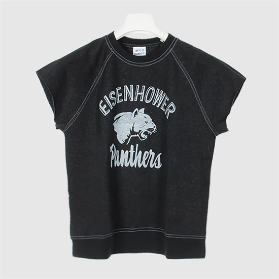 μμΌλλν€ μμ΄μ νμ Crew Neck Raglan Tank Sweatshirt EISENHOWER DYED BLACK