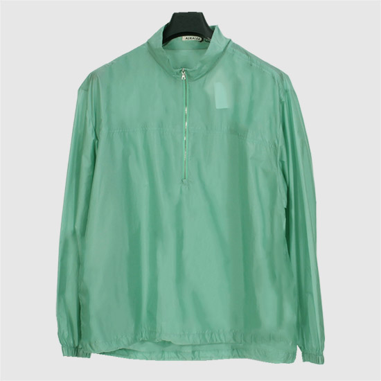 ์ค๋ผ๋ฆฌ Men's Light ์์ด Nylon Half Zip-Up Jacket A25SB01DN JADE GREEN