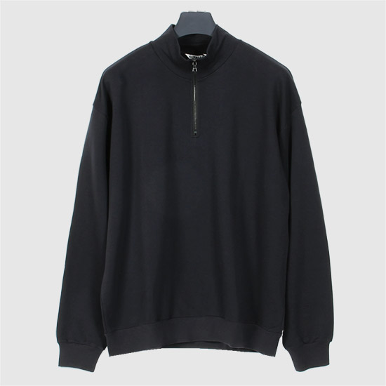์ค๋ผ๋ฆฌ Men's Elastic High ๊ฒ์ด์ง Sweat Half Zip-Up A25SP01NU INK BLACK