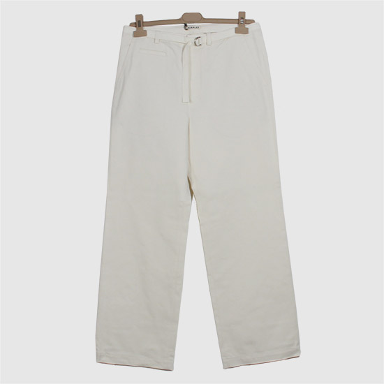 ์ค๋ผ๋ฆฌ Men's ์์๋ Cotton Chino Belted Pants A25SP01FC IVORY WHITE