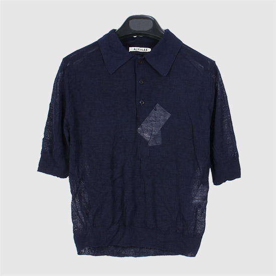 ์ค๋ผ๋ฆฌ Women's High ๊ฒ์ด์ง Knit Polo Shirt A25SP03MS NAVY