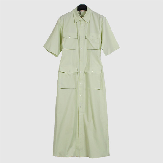 ์ค๋ผ๋ฆฌ Women's Shirt Maxi ๋๋ ์ค A25SD06TN LIGHT GREEN