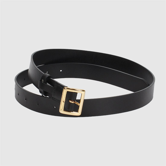 ์ค๋ผ๋ฆฌ ๋จ์ฌ ๊ณต์ฉ Black Square Buckle Belt A25SB05RP BLACK