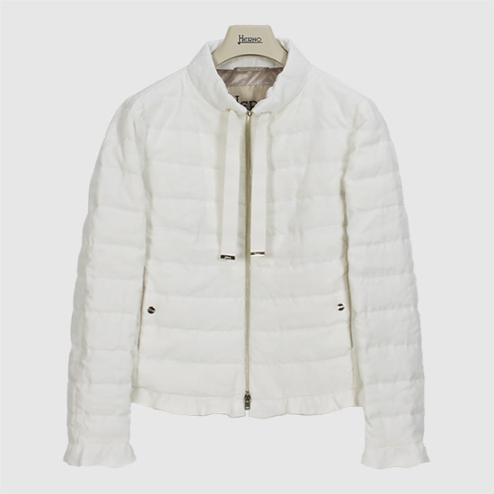 ์๋ฅด๋
ธ Women's New Linen Light Down Jacket PI002014D 17105Z 1000 WHITE