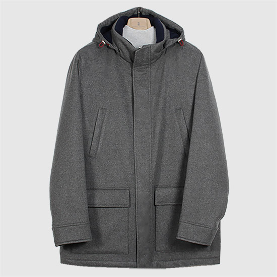 ๋ธ๋ฃจ๋ฌ๋ก ์ฟ ์น๋ฌ๋ฆฌ Men's ํ๋๋ Cashmere Padded Jacket MM4006400CTF19 MEDIUM GREY