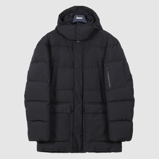์๋ฅด๋
ธ Men's Detachable Hoodie Down Padded Jacket PI001292U 12840 9300 BLACK