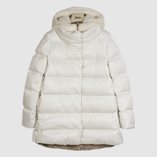์๋ฅด๋
ธ Satin & Fur A ์
ฐ์ดํ Padded Jacket PI001934D 12170Z 1000 WHITE