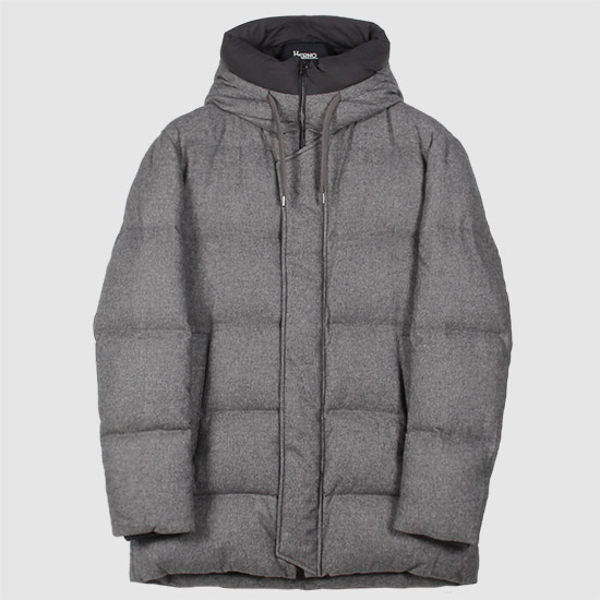 ์๋ฅด๋
ธ Men's Cashmere Silk Padded Jacket PI001143U 38087 9430 GREY