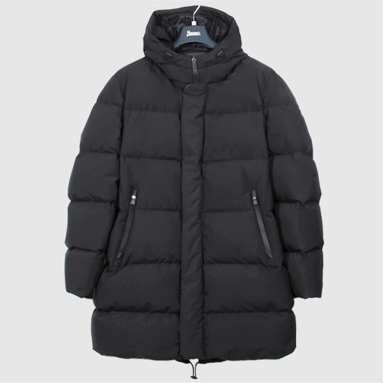 ์๋ฅด๋
ธ Men's 2 ๋ ์ด์ด ์๋์คํ ํผ Long Parka PI001240U 12840 9300 BLACK