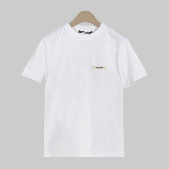 자크뮈스 Women's 그로그랭 Logo Short Sleeve T-Shirt TSW00550AJ00029 100 WHITE