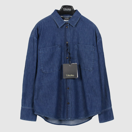 Sλ§μ€λ§λΌ Women's Denim Shirt GINNY 001 INDIGO BLUE