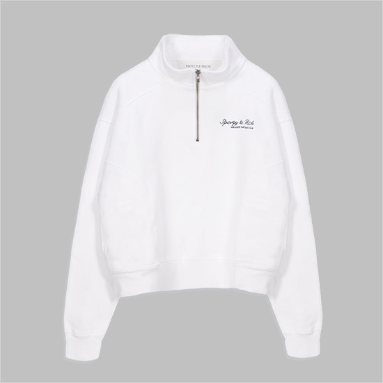 ์คํฌํฐ์ค๋ฆฌ์น ์๋ผํ์ค ๋ก๊ณ ์์ ์ฟผํฐ Zipper Sweatshirt ST09875325WH01 WHITE