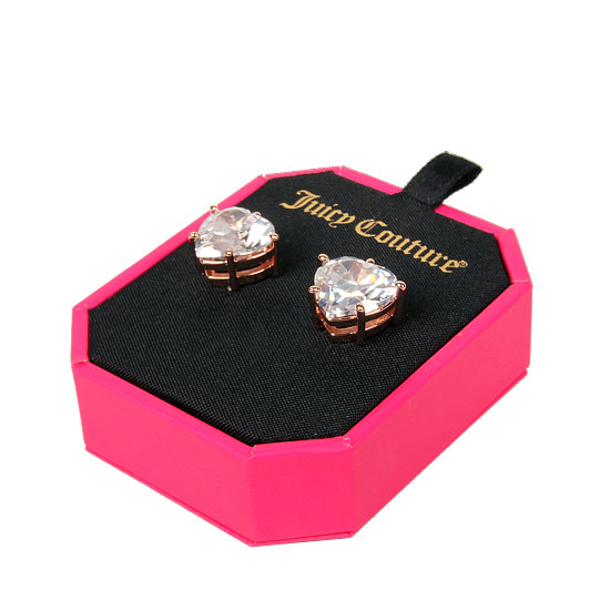 ●특가● 쥬이시 꾸튀르 Heart Crystal Stud Earrings YJRE6651 ROSE GOLD
