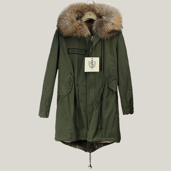 AS65 밀리터리 빈티지 파카 래빗 퍼 8W42L ASVN 790 ARMY GREEN