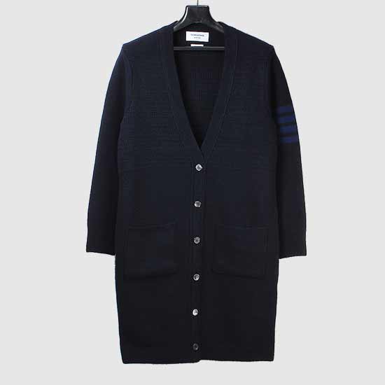 THOM BROWNE Women's Cashmere ๋ธ๋๋ Half Cardigan FKC339A 05812 415 NAVY