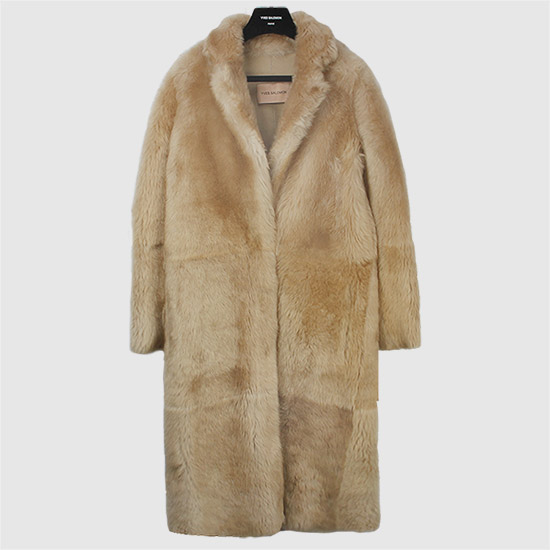 ์ด๋ธ์ด๋ก๋ชฌ Women's ๋จ์ค์ธ Shearling Coat WYM63104MRNX A2046 COOKIE