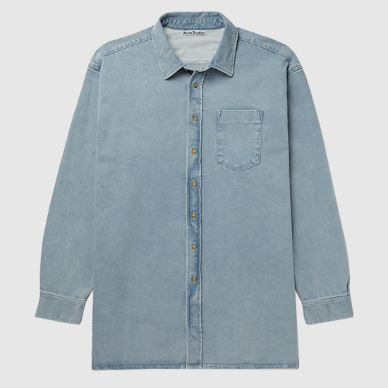 μν¬λ€ Men's ATLENT Oversized Denim Shirt Jacket BB0346 228 LIGHT BLUE