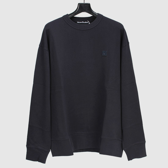 ์ํฌ๋ค Unisex Face Patch Crew Neck Sweat Shirt CI0072 BG3 NAVY