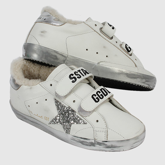 ๊ณจ๋ ๊ตฌ์ค Women's ์ฌ๋์ค์ฟจ Sneakers GWF00111 F000803 10224 WHITE / SILVER / BEIGE