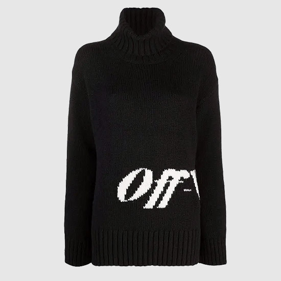 μ€ννμ΄νΈ Women's INTARSIA Turtleneck Sweater OWHF019F21KNI001 1001 BLACK