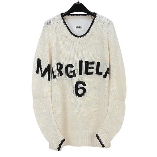 MM6 λ©μ’
λ§λ₯΄μ§μλΌ Logo Knit S52GP0110 S17947 101F IVORY