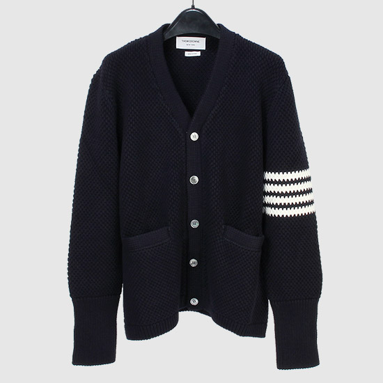 THOM BROWNE Men's μλ Stitch νμ΄λ₯ Cardigan MKC391A Y3017 415 NAVY