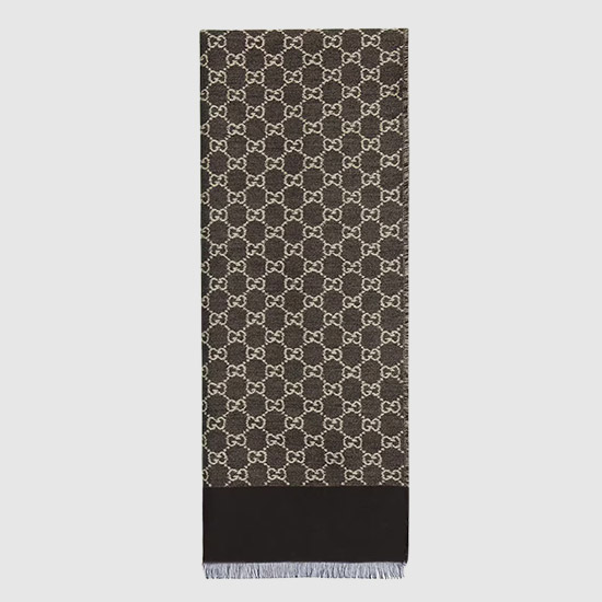 구찌 GG 코튼 자카드 스카프 660016 4G114 1078 BLACK/IVORY