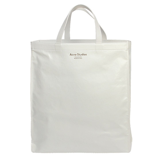 아크네 샤이니 Tote Bag C10102 100 WHITE