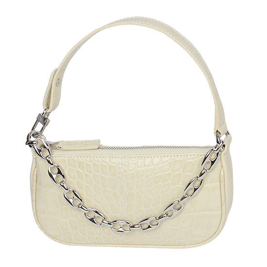 바이파 MINI RACHEL 크로코 Embossed Shoulder Bag 20CRMIRACEDSMA CE CREAM