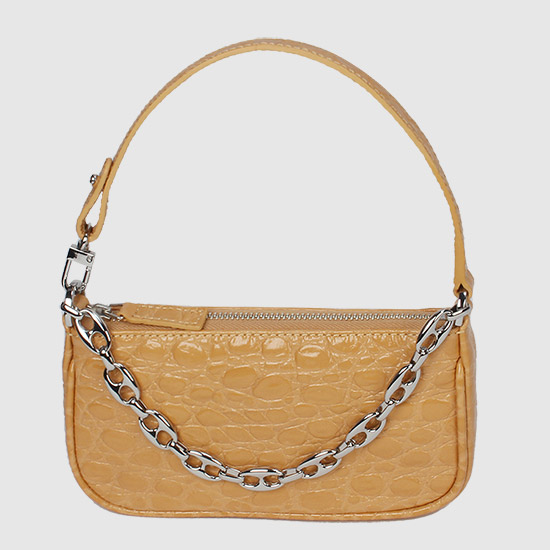 바이파 MINI RACHEL 크로코 Embossed Shoulder Bag 22PFMIRABISCCESMA BI BISCUIT