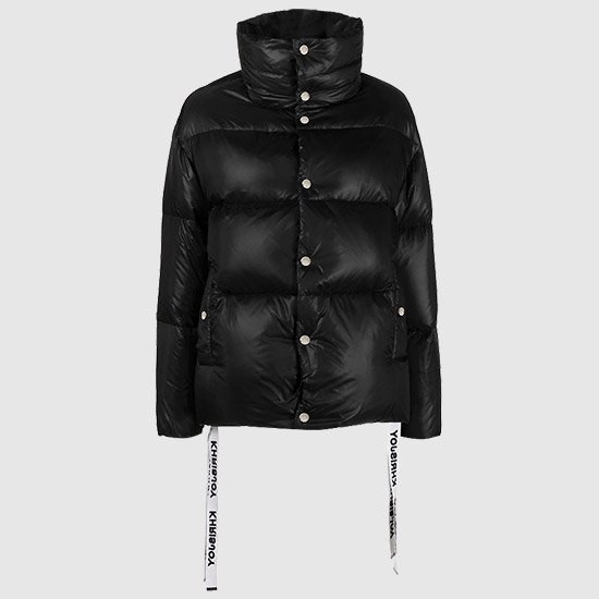 ν¬λ¦¬μ€μ‘°μ΄ Women's PUFF Oversized Bomber Padded Jacket DFPW028 NYTL BK01 BLACK