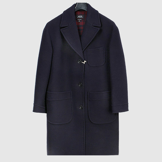 μνμ Women's NINA Wool Coat WVAPV F01485 IAK DARK NAVY