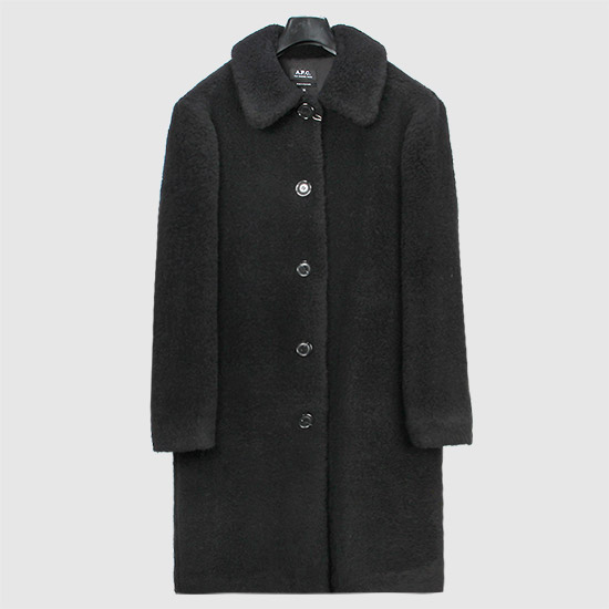 μνμ Women's KATERINE Wool Blend Shearling Coat WOANV F01457 LZZ BLACK