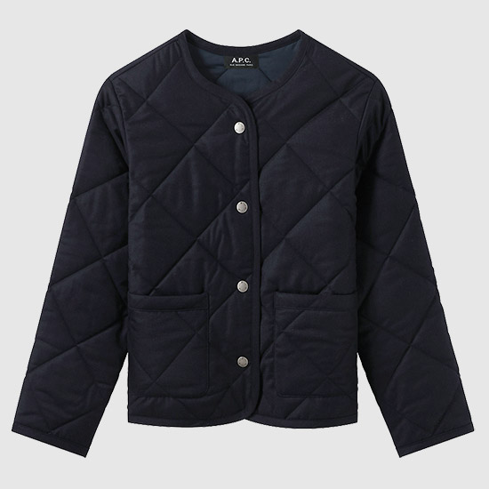 μνμ Women's CLAIRE Quilted Jacket WVBBL F02768 IAK DARK NAVY