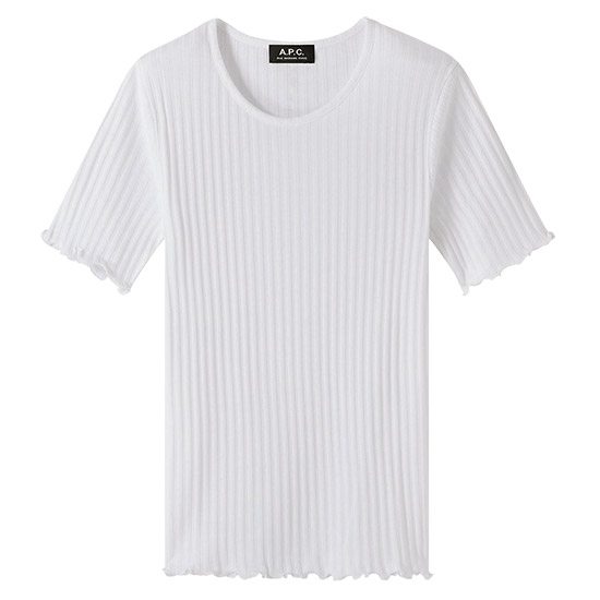 μνμ Women's ELENA Short Sleeve T-Shirt COGDW F26220 AAB WHITE